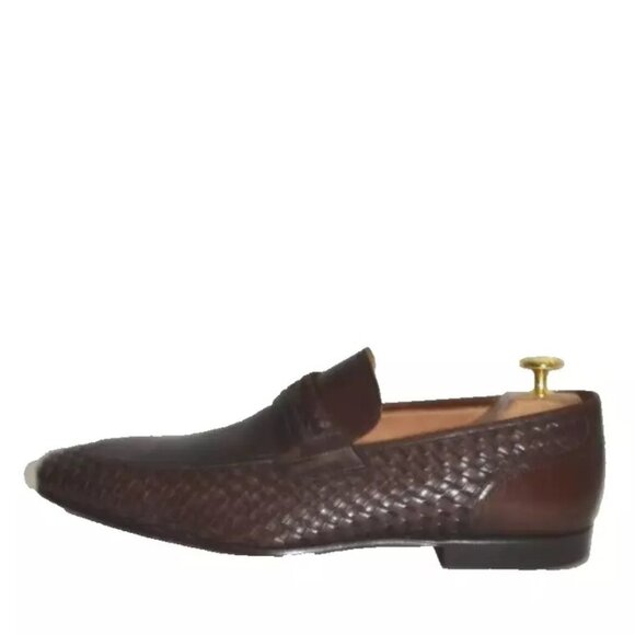 New! Magnanni Men\'s Brown Herrera Woven Loafers Size 8 M DD297A main image 6